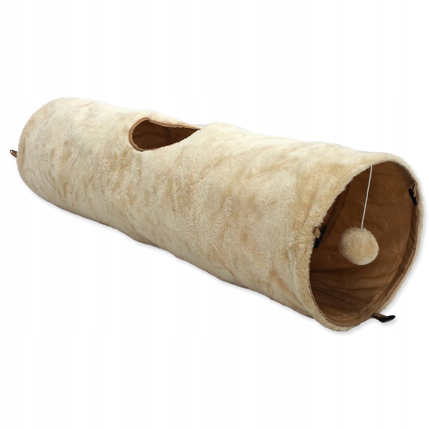 Levně Tunel Magic Cat plyš šustící béžový 90x24cm