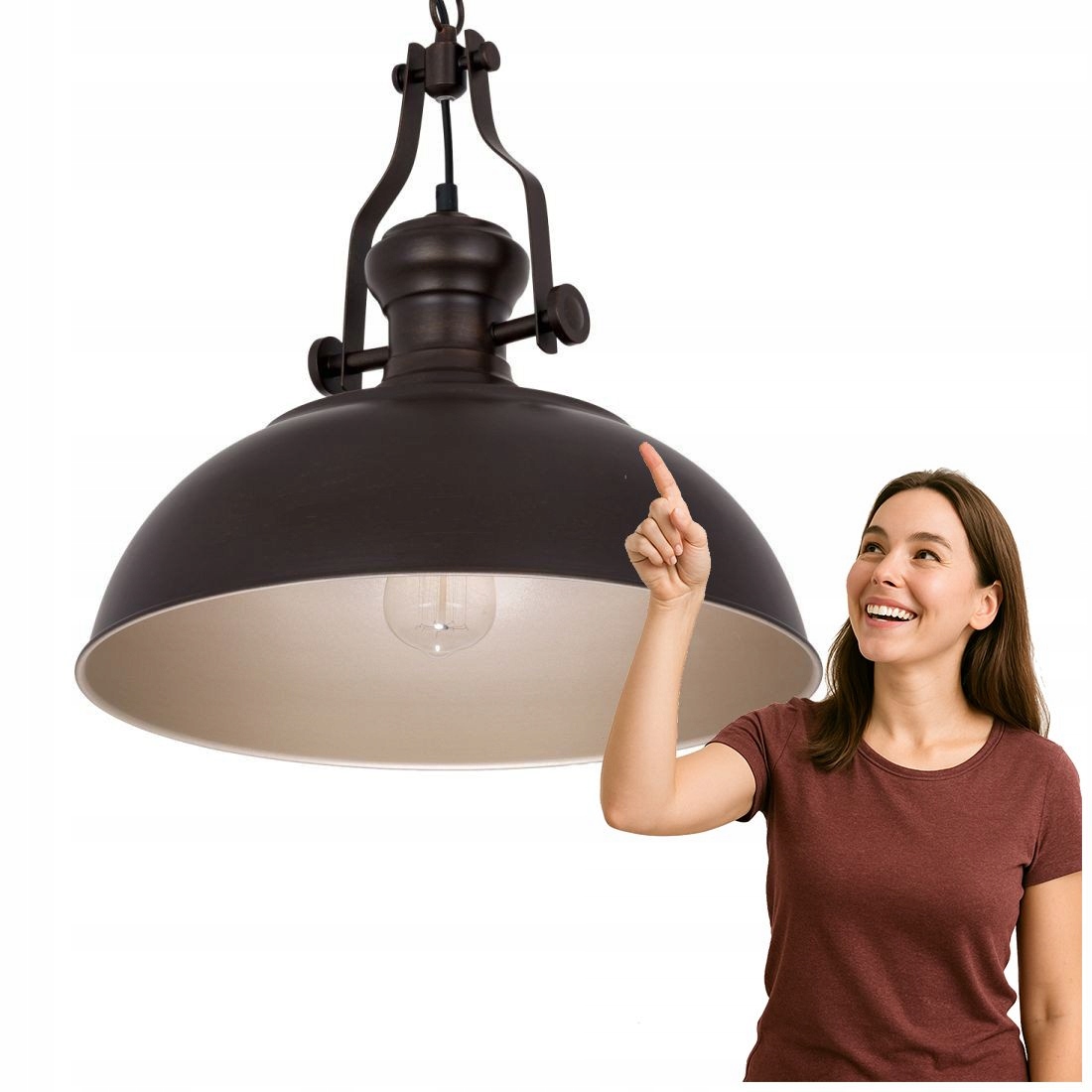 Závěsná lampa Rosalia MDM-2646/1 Br+gd Italux