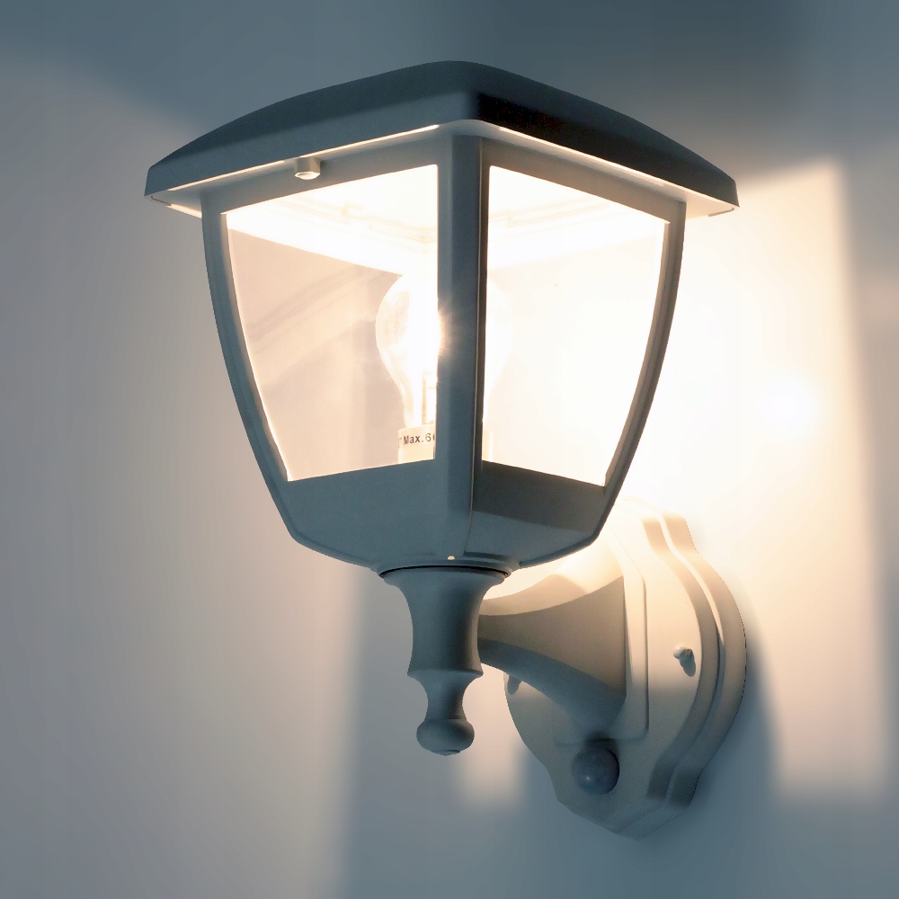 LAMPA OGRODOWA ZEWNĘTRZNA Z CZUJNIKIEM RUCHU I ZMIERZCHU DO LED E27 Kod producenta 9196