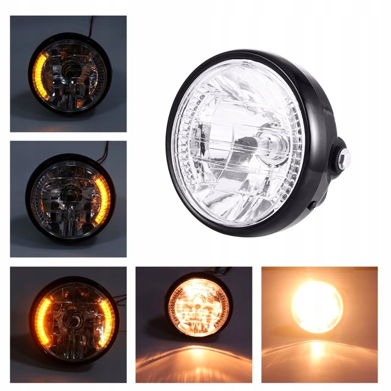 Lampa 7 Palců H4 S Led Směrovkami Držáky