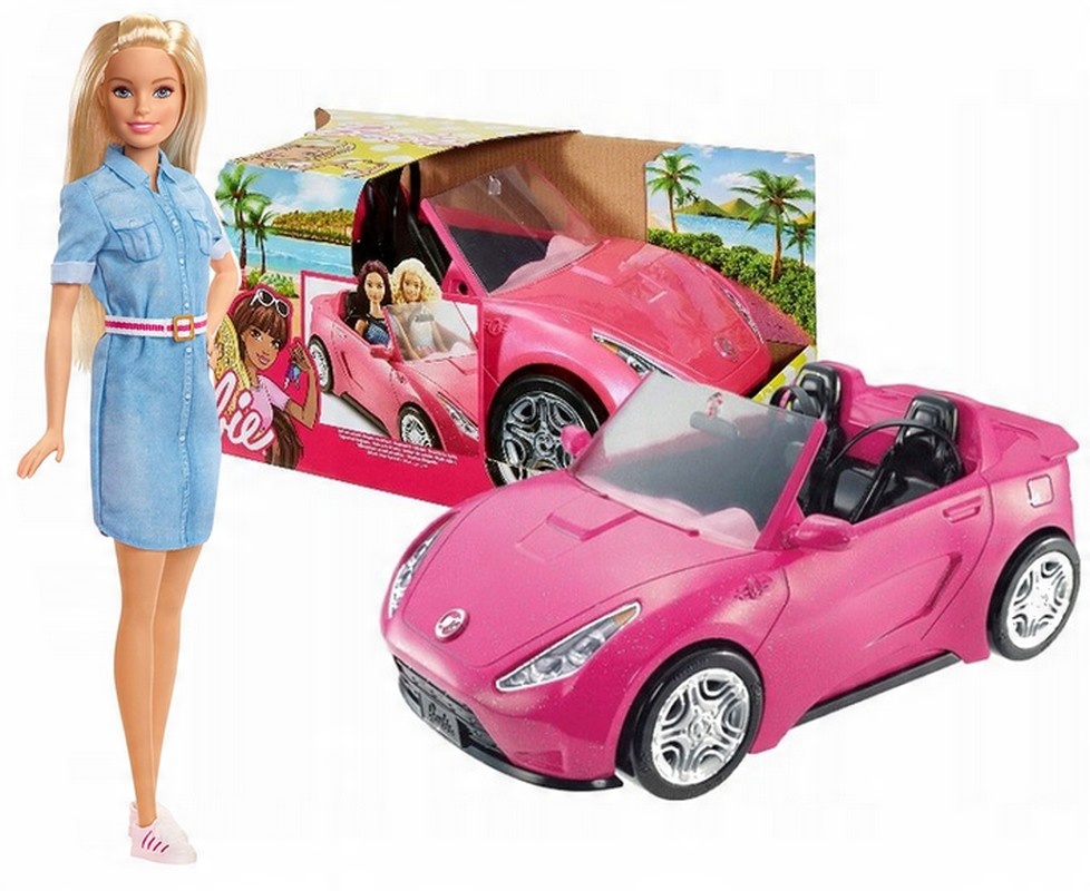 

Lalka Barbie Różowy Kabriolet Samochód Dla Lalek