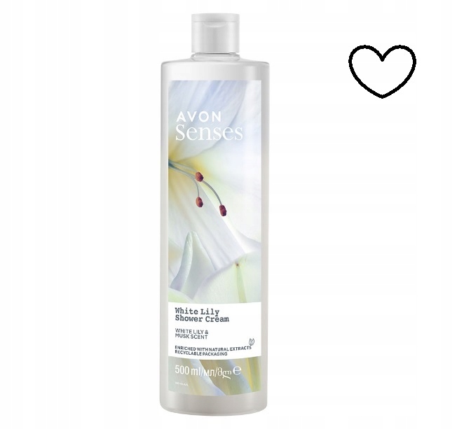 Avon Kremowy Żel Pod Prysznic Biała Lilia Piżmo Delikatny 500ml XL