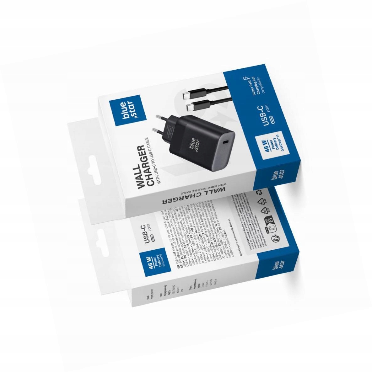 Szybka ładowarka 45W z odpinanym kablem Usb-c do iPhone 15 Plus