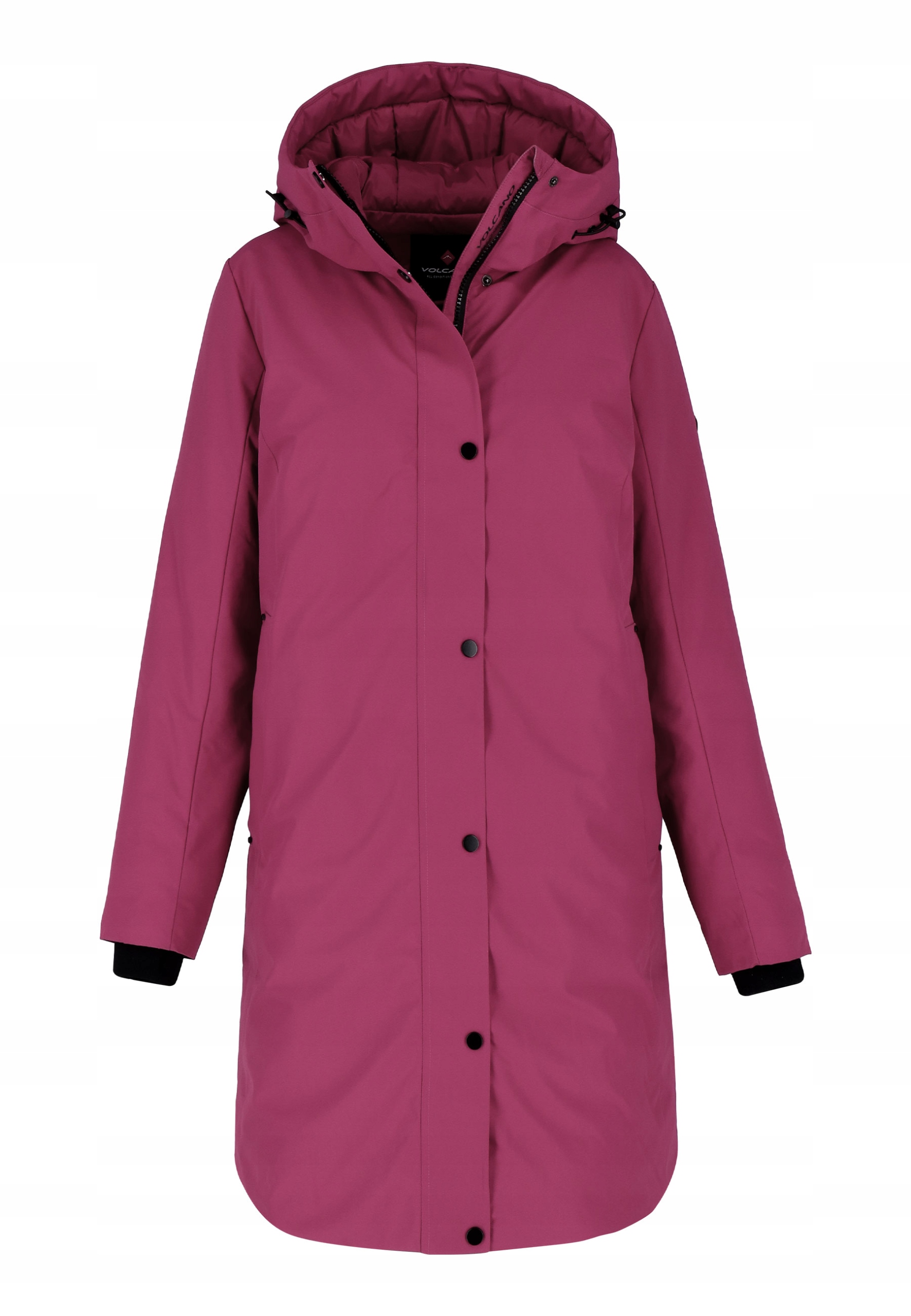 DAMSKI ZIMOWY PŁASZCZ WODOODPORNY RÓŻOWY VOLCANO J-ISLA XL Kaptur z kapturem