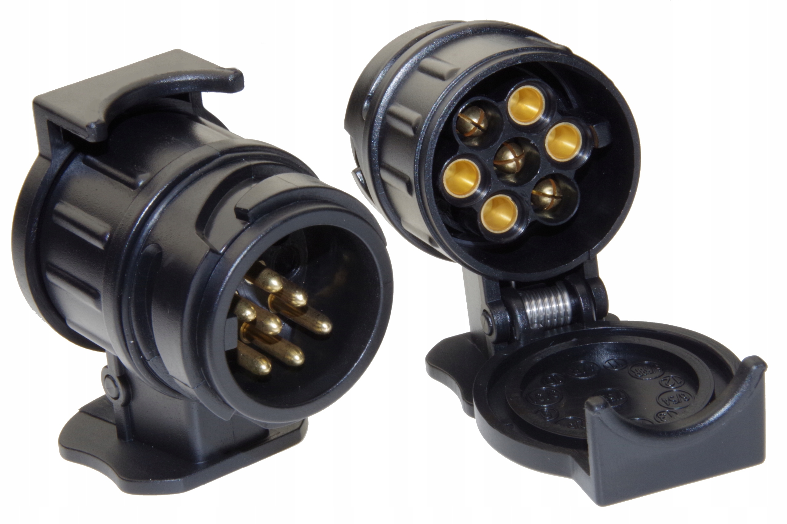 Przejściówka redukcja adapter przyczepy haka 13pin/7pin mosiądz