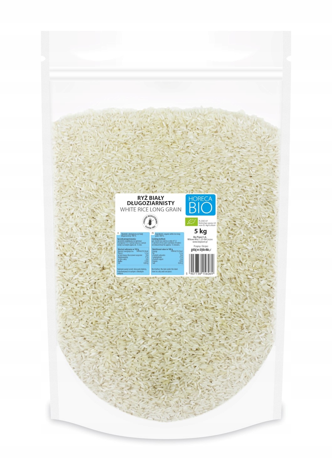 Bílá Dlouhozrnná Bezlepková Rýže Bio 5 kg Horeca (bio Planet)