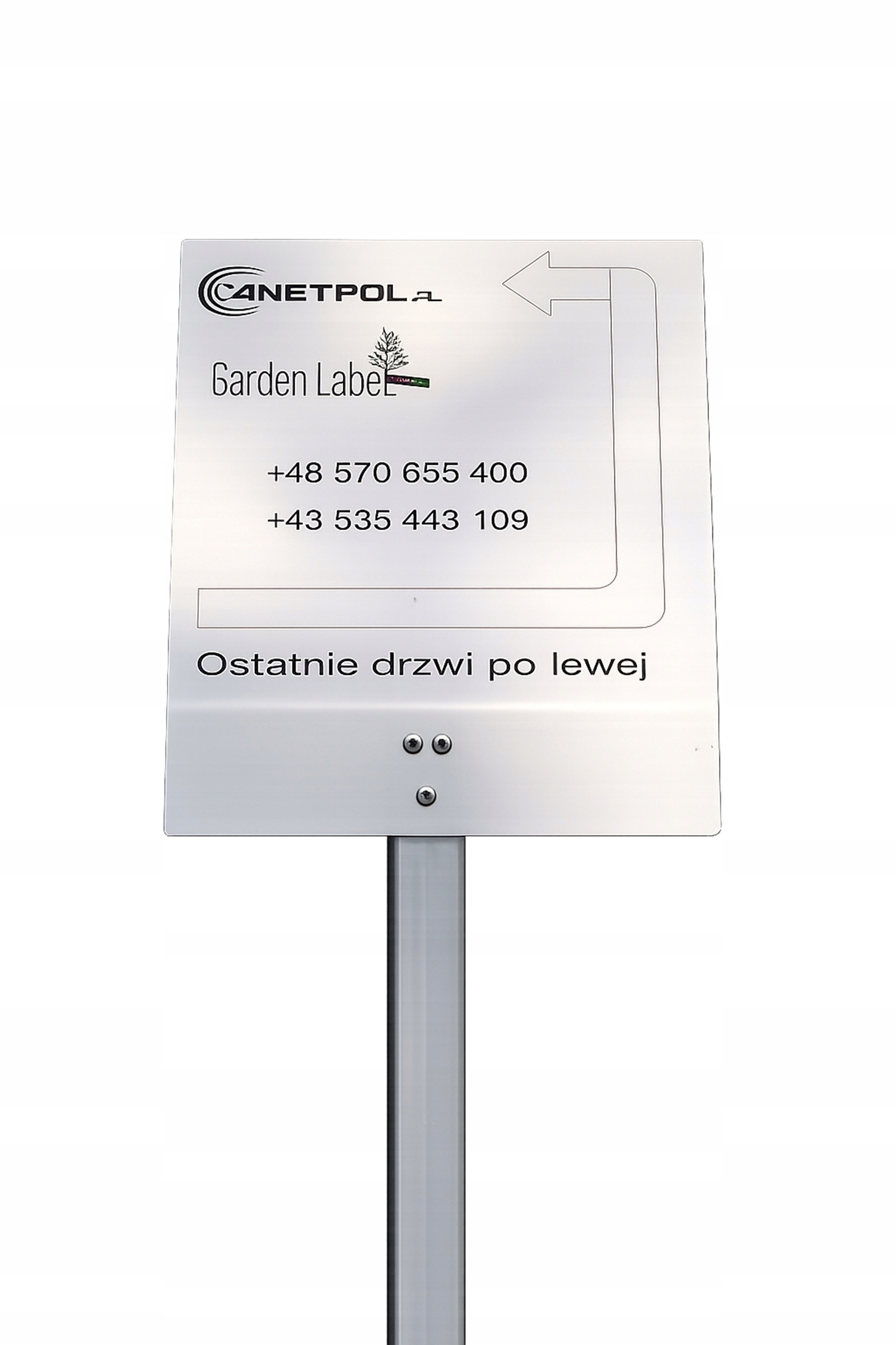 Zatĺkacia tabuľa Nerezová A4-210x297x800-1400 mm Vertikálna, laserová Gravírovacia