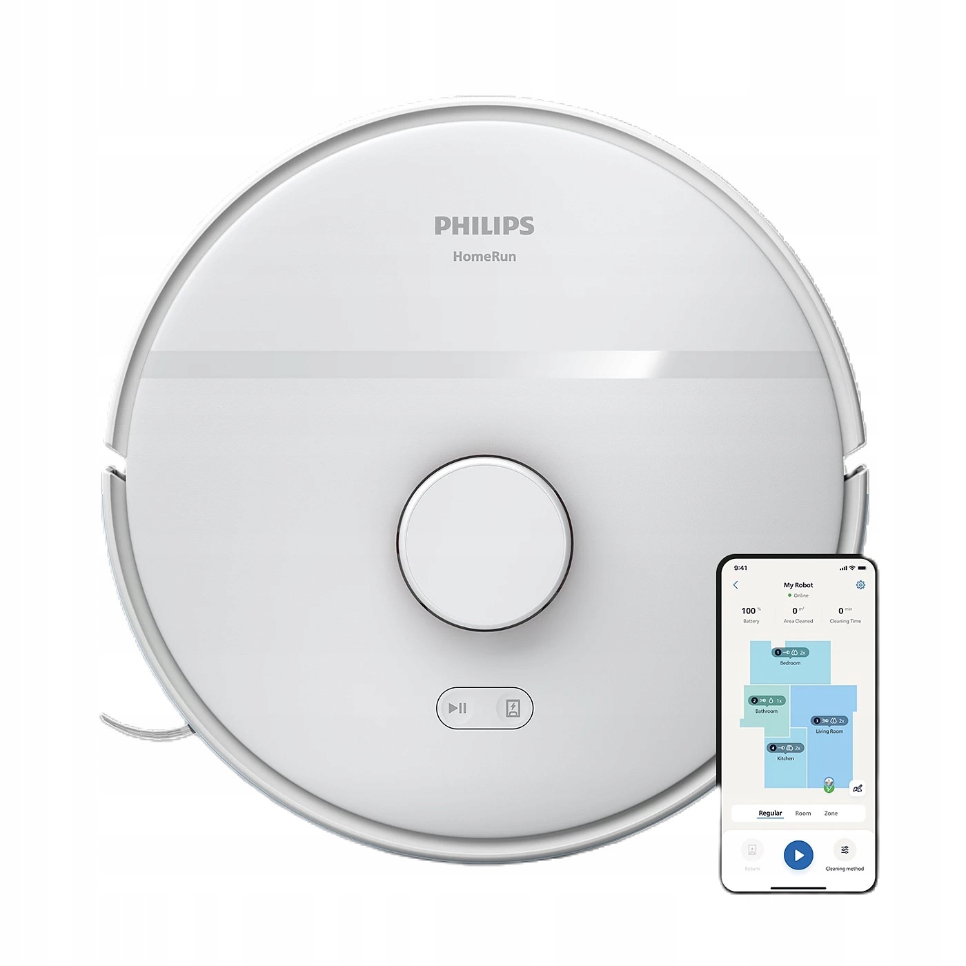 Robot sprzątający i mopujący Philips Seria 2000 z aplikacja biały XU2000/20