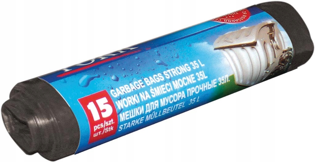 

Wytrzymałe worki na śmieci mocne York 35 L 15 szt