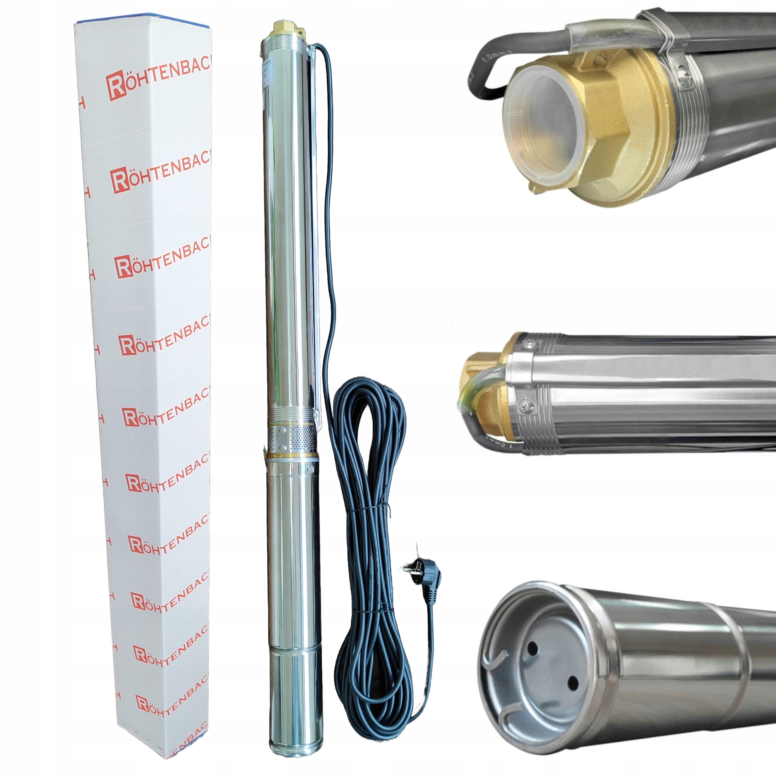 Pompa Głębinowa 3"SC 1/15 Antypiaskowa Do Studni Podlewania Przewód 20M