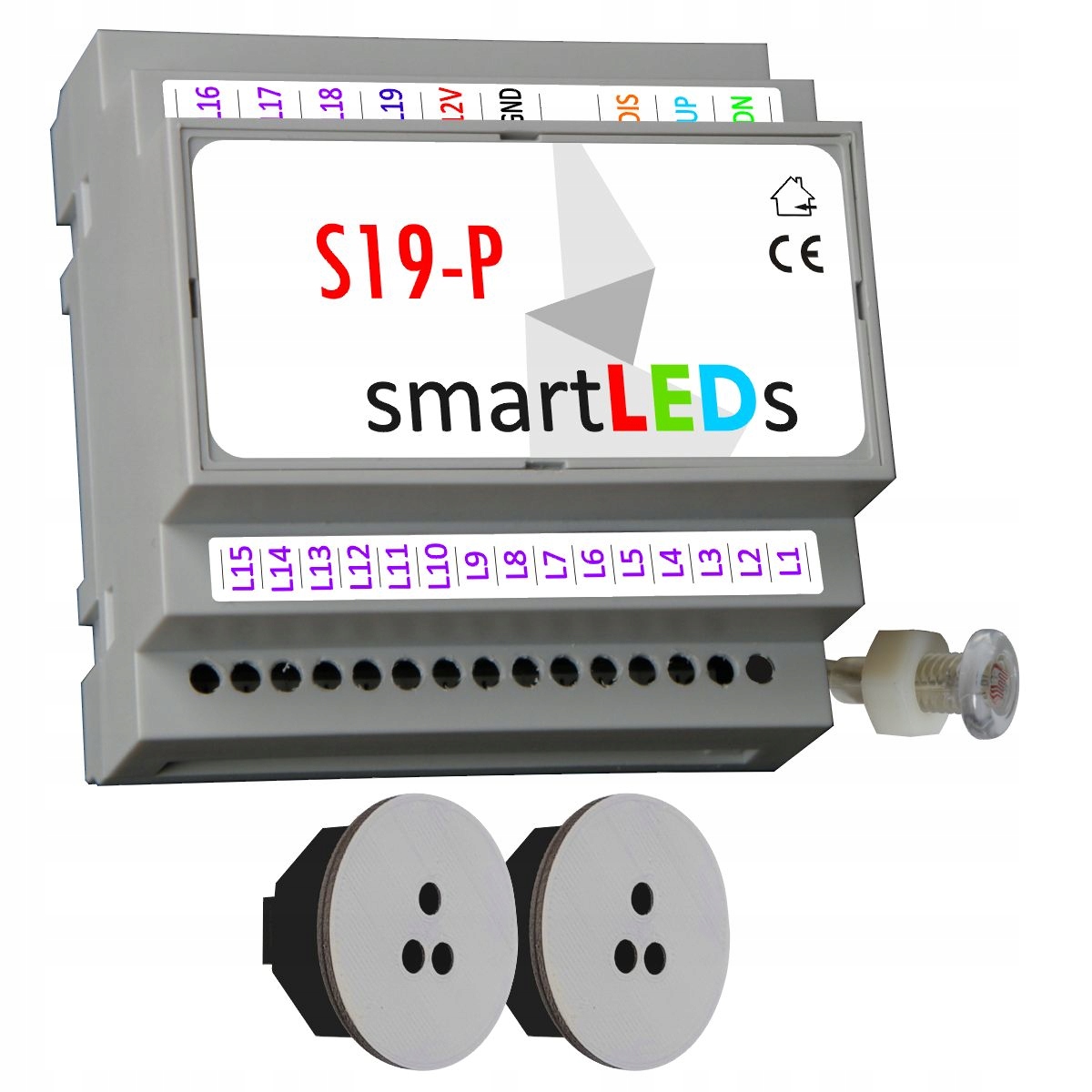 STEROWNIK oświetlenia schodów 19 LED + CZUJNIKI