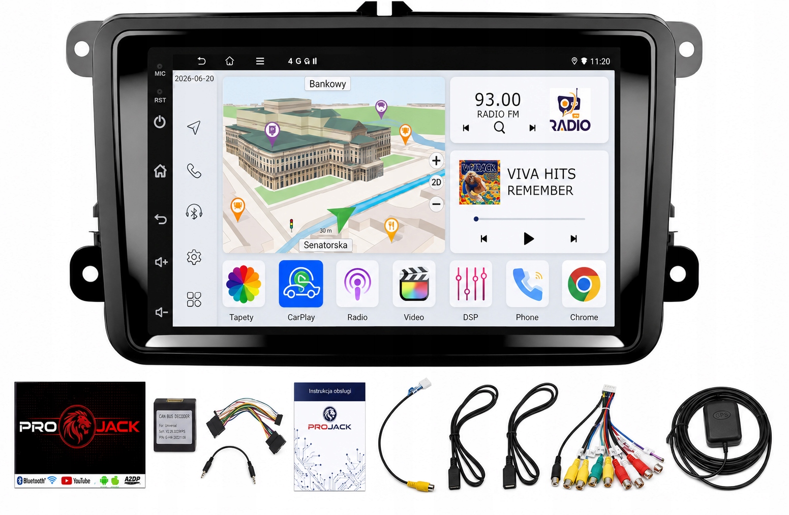 Rádio Gps Android Auto Carplay Seat Leon Toledo Bt Wifi Usb 4GB 64GB