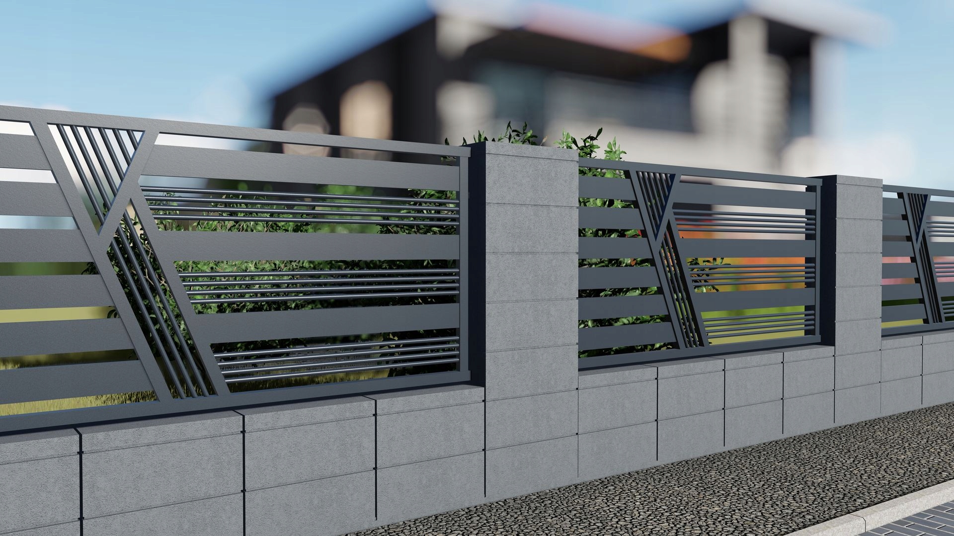 przęsło ogrodzenie panelowe płoty metalowe 374 Marka inna