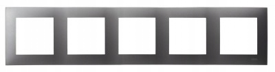Ramka pięciokrotna Ospel SZAFIR szary mat R-5Z/70