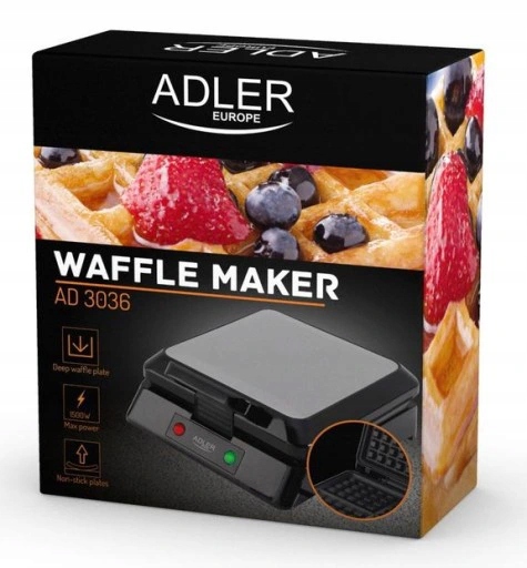 GOFROWNICA NA 4 GOFRY MOC 1500W INOX ADLER AD3036 Model AD3036