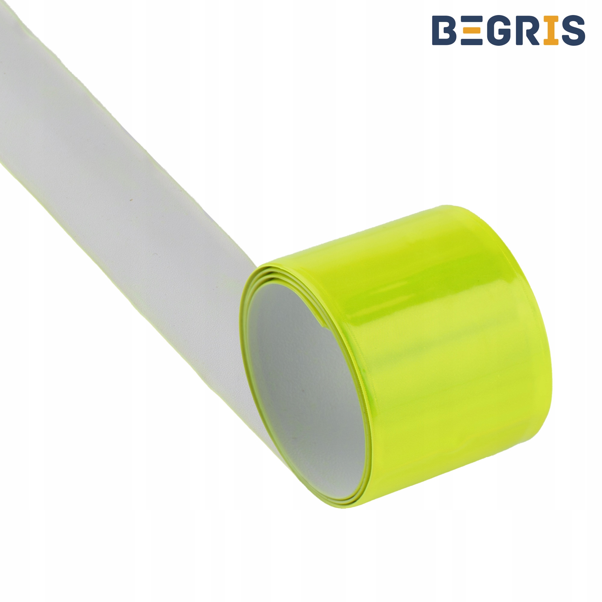 OPASKA ODBLASKOWA SAMOZACISKOWA OSTRZEGAWCZA ODBLASK NA RĘKĘ 40 CM Marka Begris