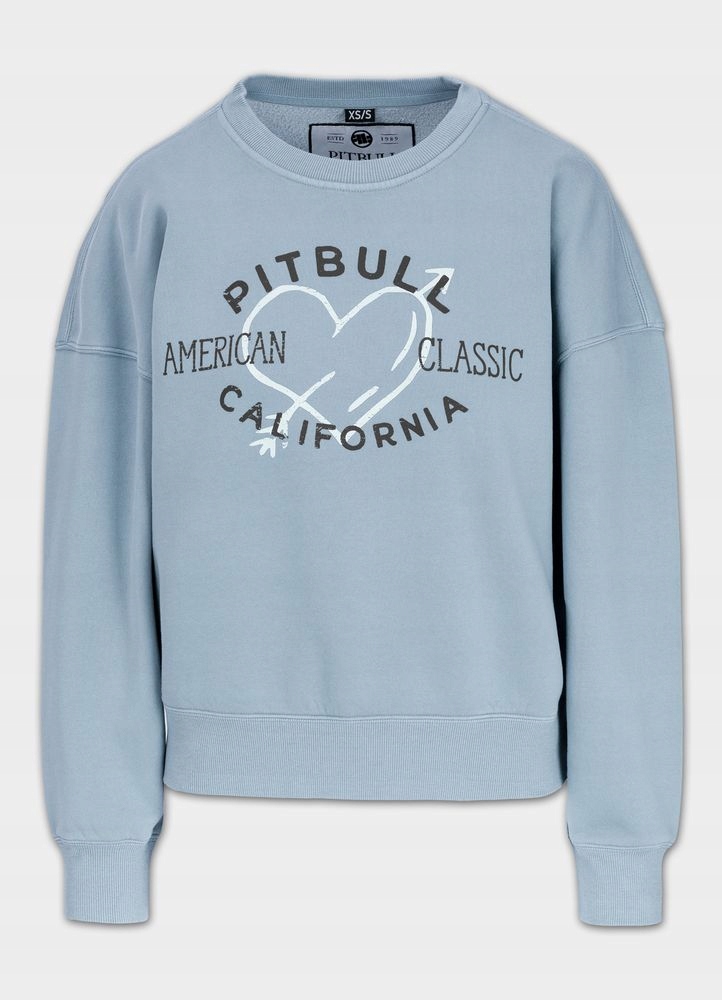 Dámská Mikina Pitbull Washed Manzanita Heart bez kapuce Pohodlná s potiskem