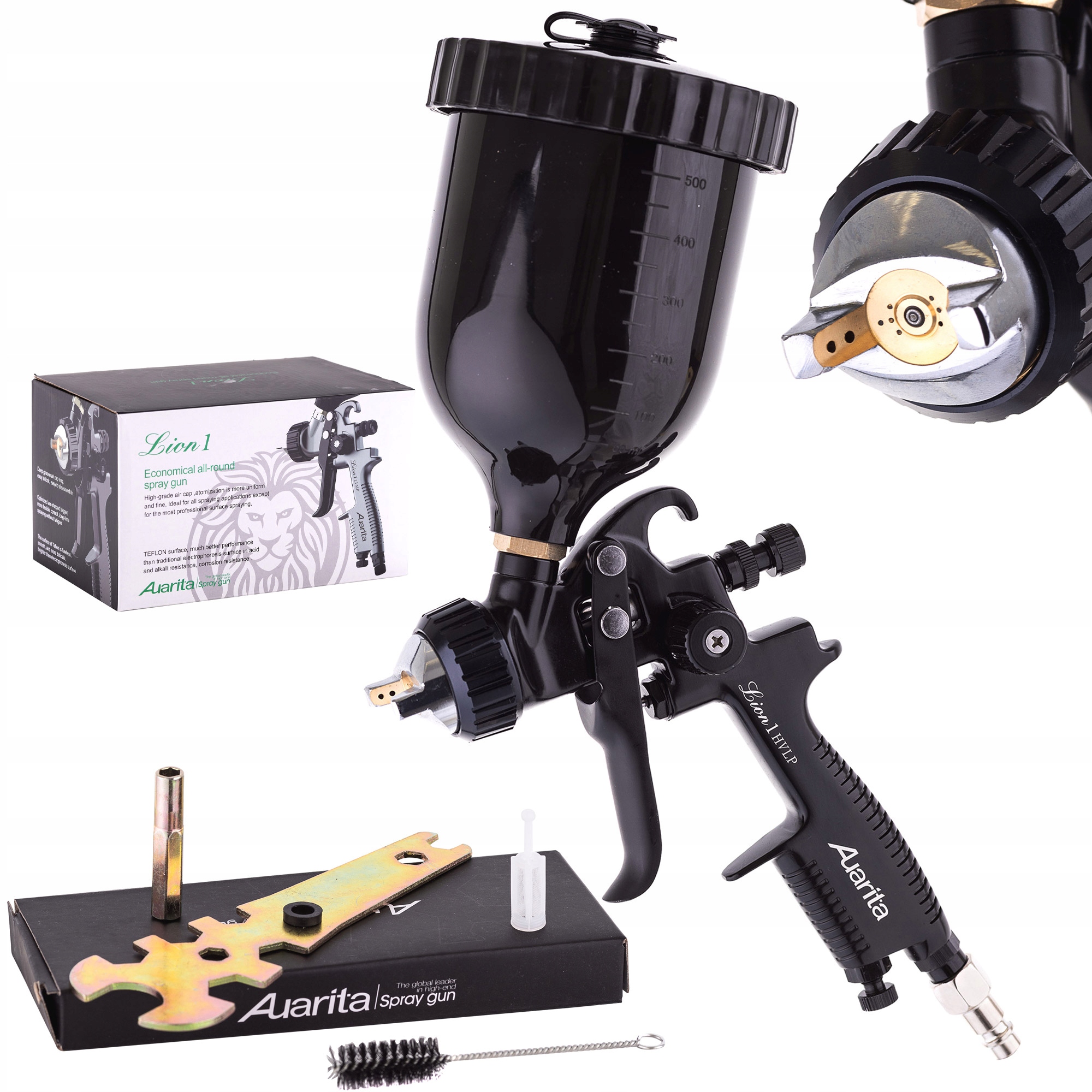 Lakovací Pistole Auarita Hvlp LION1 Profesionální Tryska 1.3 MM 600 ML