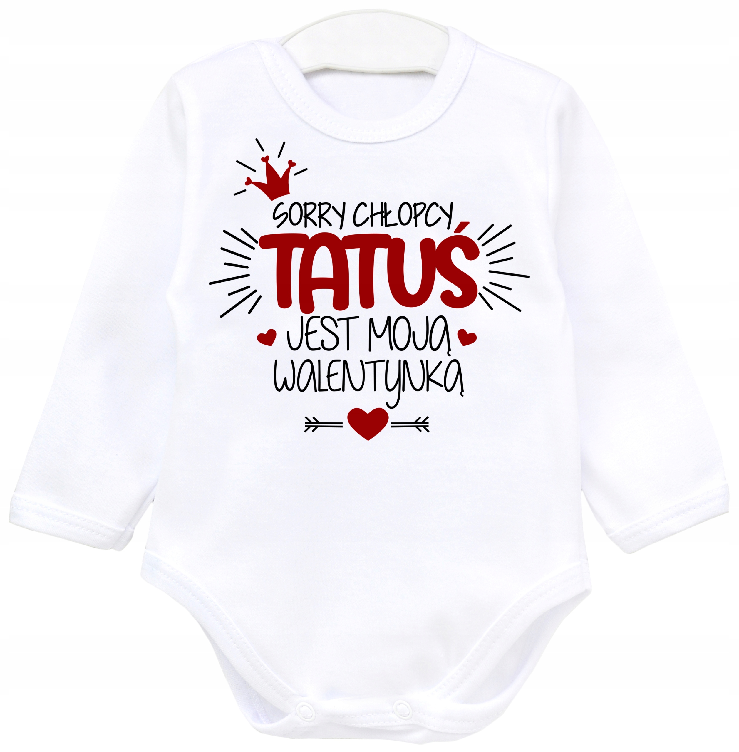 BODY WALENTYNKI SORRY CHŁOPCY TATUŚ JEST MOJĄ WALENTYNKĄ r. 98