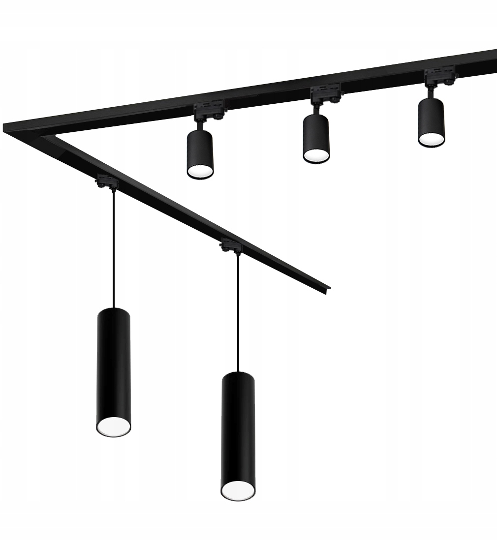 Sada kolejnicový kabel 3 m 2 x závěsná lampa 3 x reflektor SuperLED