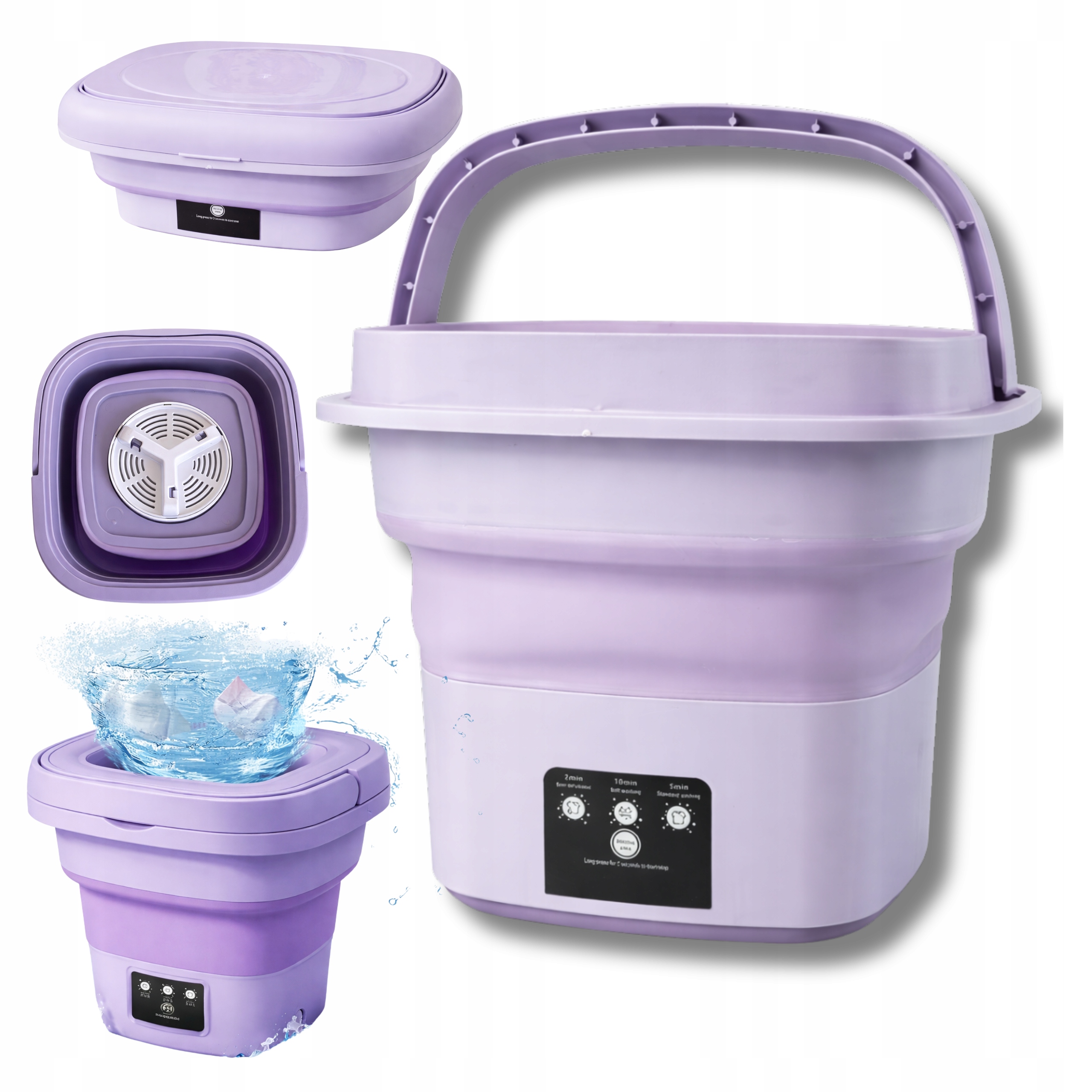 Pralka Turystyczna Składana Wirnikowa Mini Idealna w Podróży Elektryczna