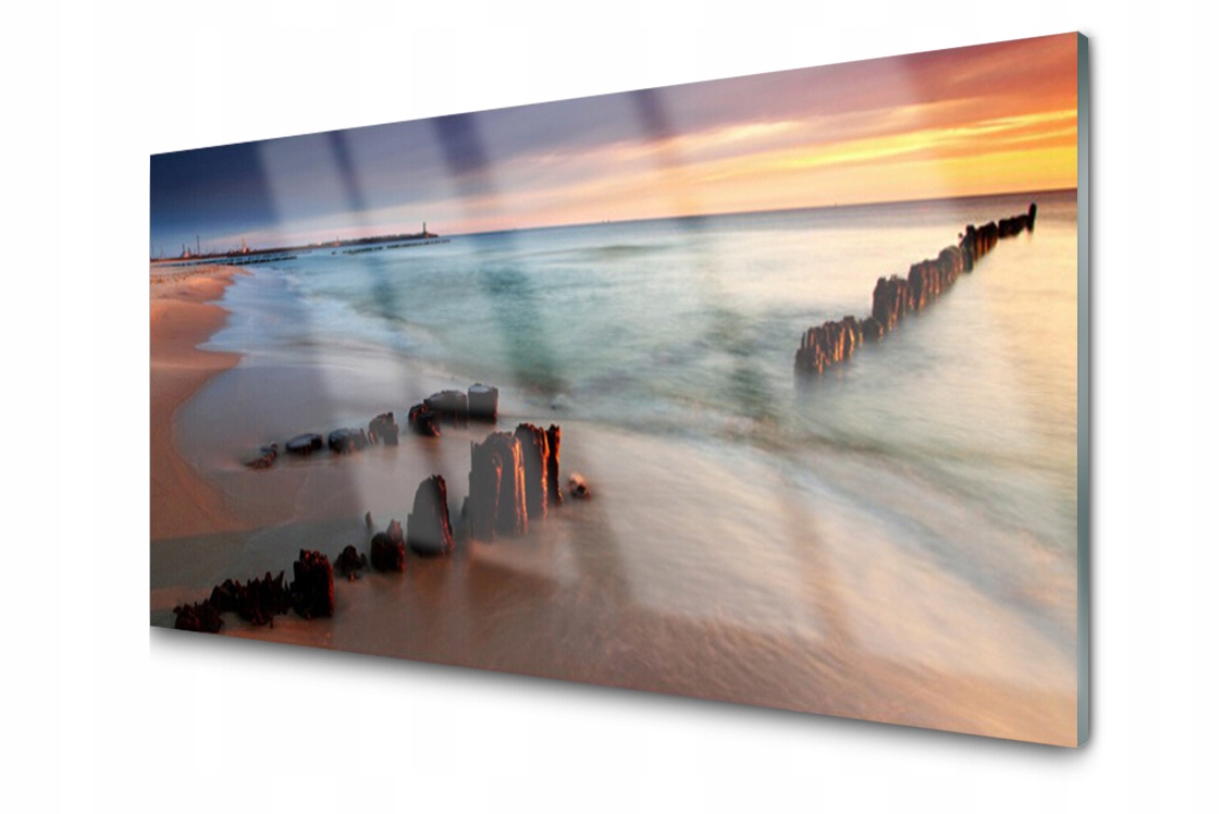 

Panel szklany dekor Ocean Plaża 140x70 + Klej