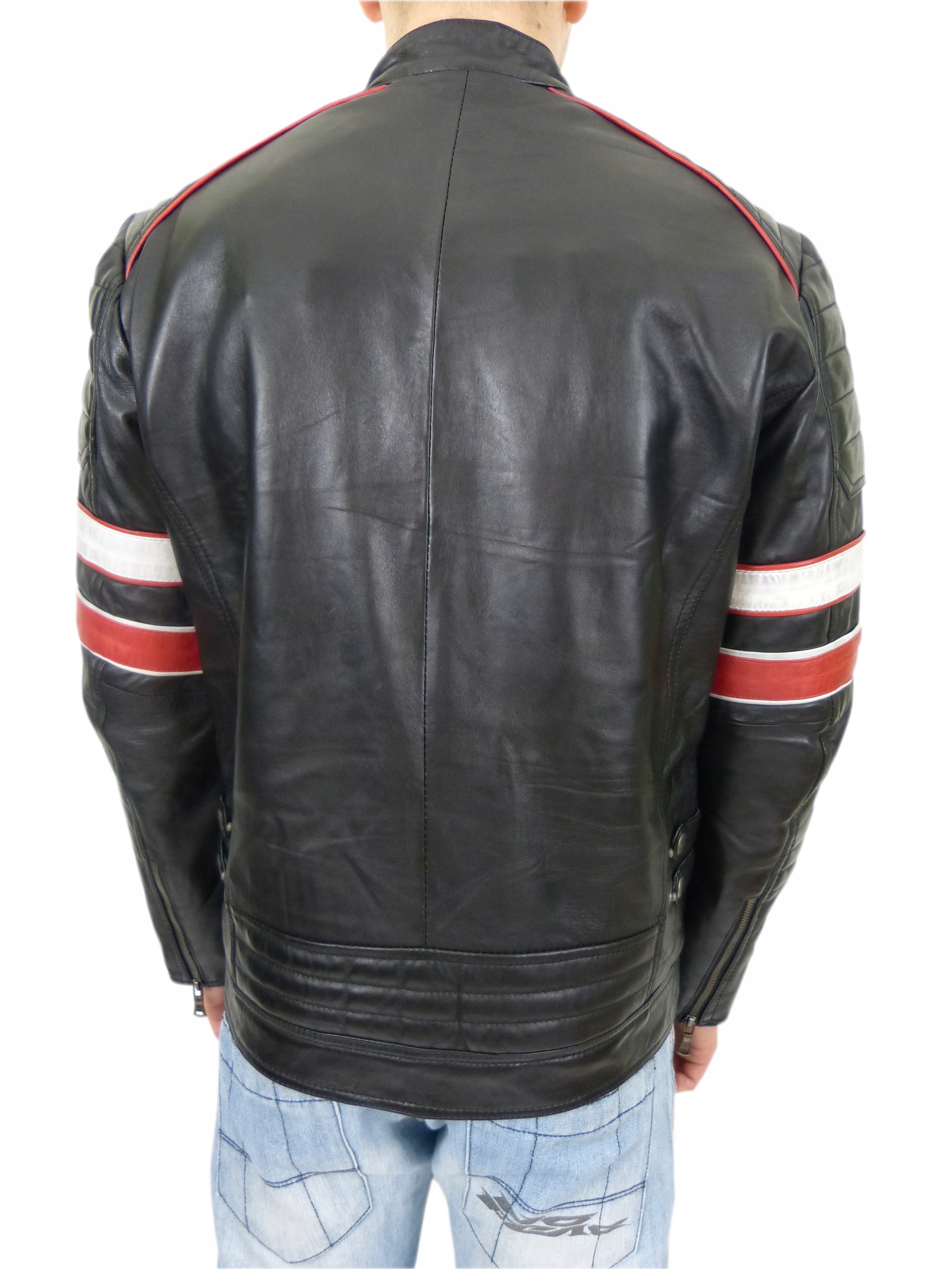 KURTKA SKÓRZANA MĘSKA MOTOCYKLOWA LCB-2 SOFT r.4XL Rozmiar 4XL