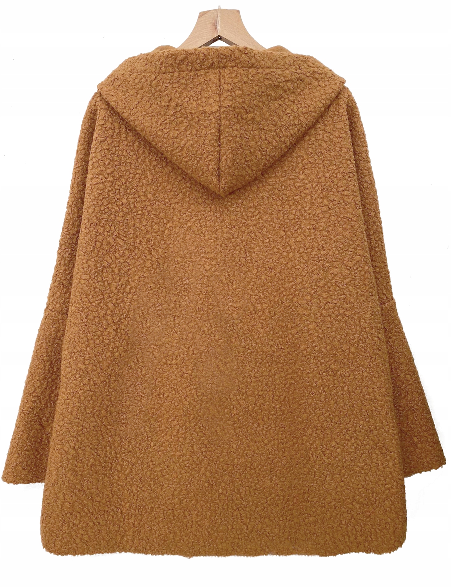 KOBIECY PŁASZCZ BARANEK Kaptur Kieszenie KOLORY Rozmiar uniwersalny