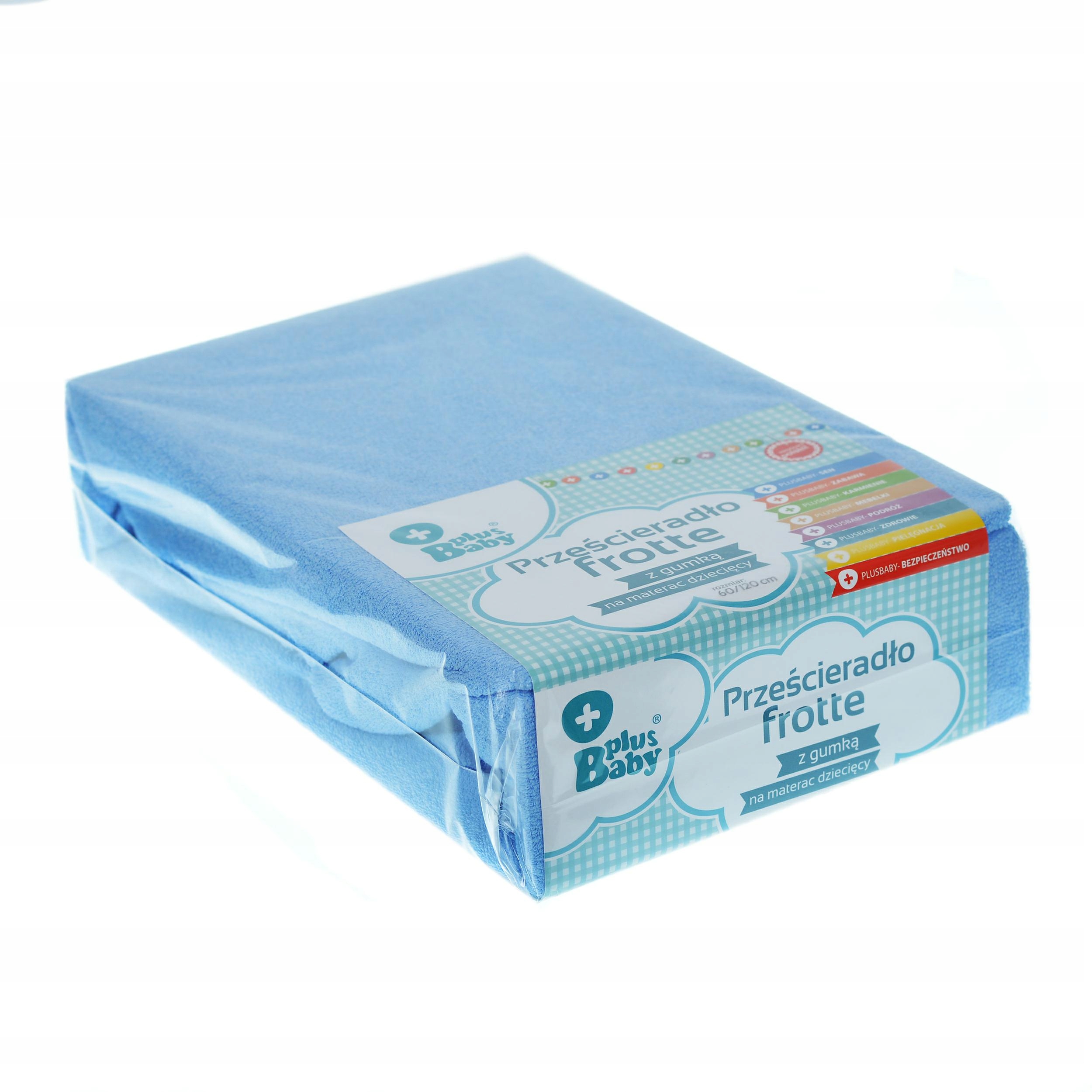 

Plusbaby prześcieradło frotte z gumką120x60 Nieb