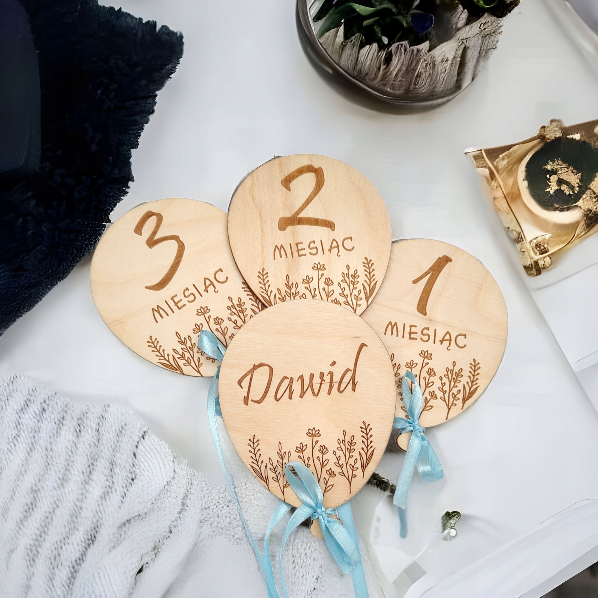 Tabliczki karty do zdjęć PIERWSZY ROK ŻYCIA 13 SZT RP567 Marka inna