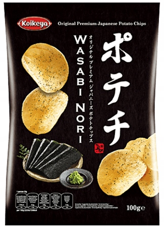 Levně 5 x Bramborové chipsy Potechi Wasabi Nori 100 g Koikeya