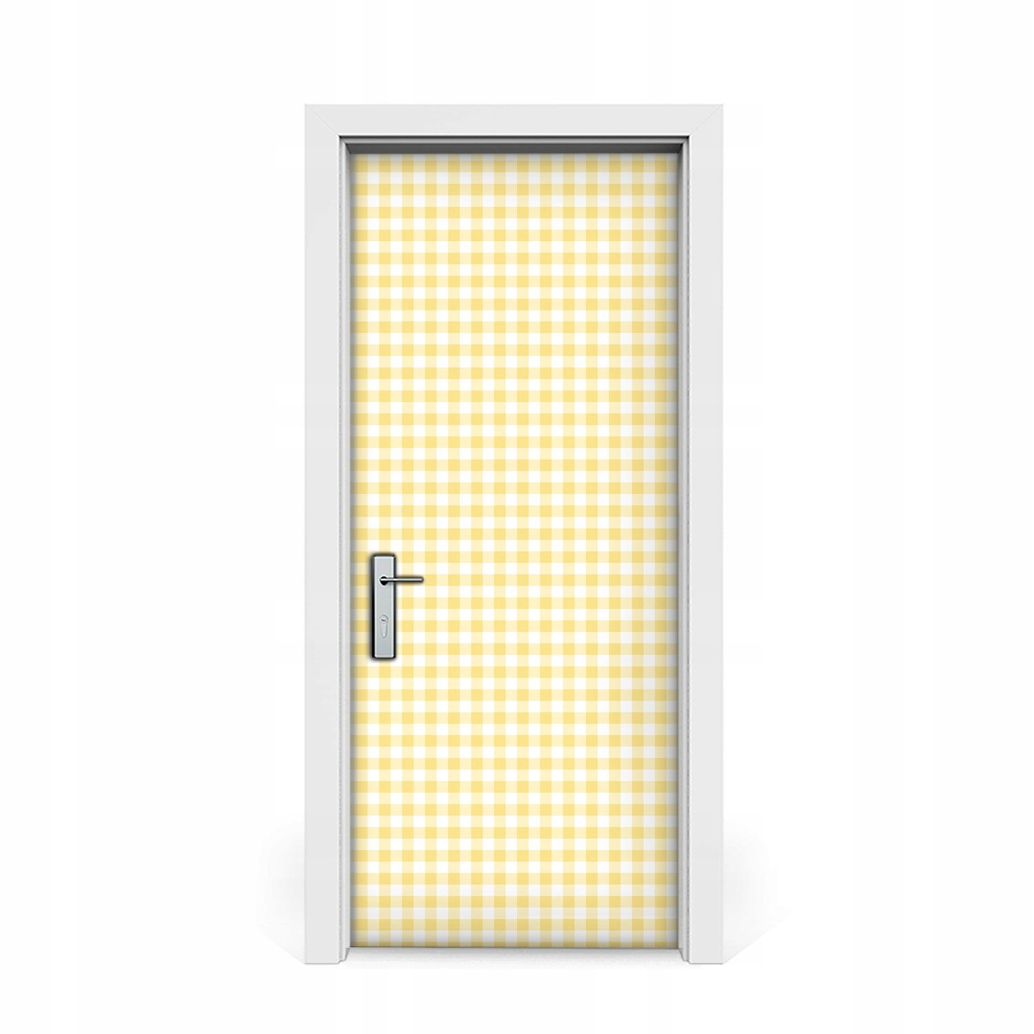 

Naklejka na drzwi okleina Żółta krata 85x205