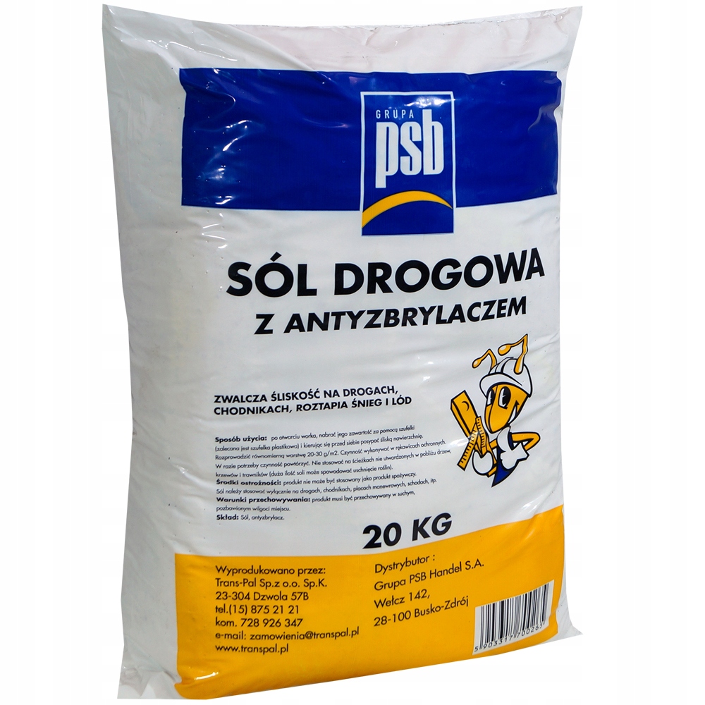 

Sól Drogowa z Antyzbrylaczem 20KG Psb Polska