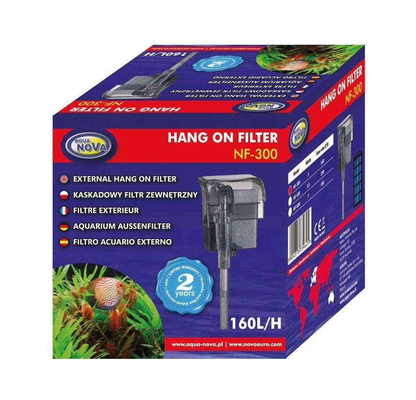 Vnější Kaskádový Filtr Pro Akvárium NF-300 300 L/h