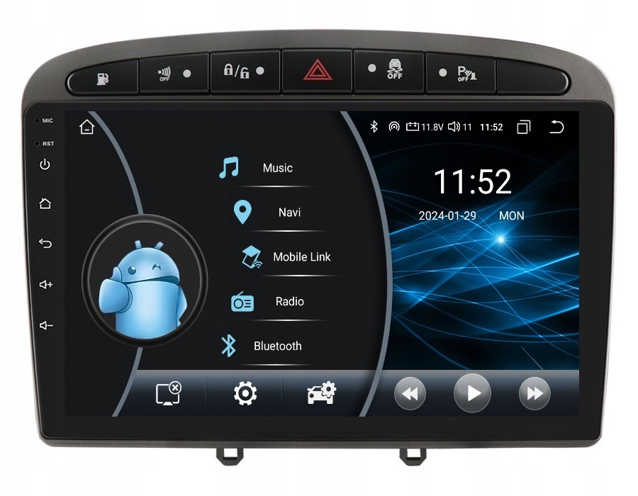 Rádio 2DIN Navigácia Android Peugeot 308 308SW 308CC Carplay Dsp 2 Gb Lte
