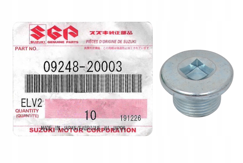 Korek mostu, skrzyni biegów Suzuki 09248-20003