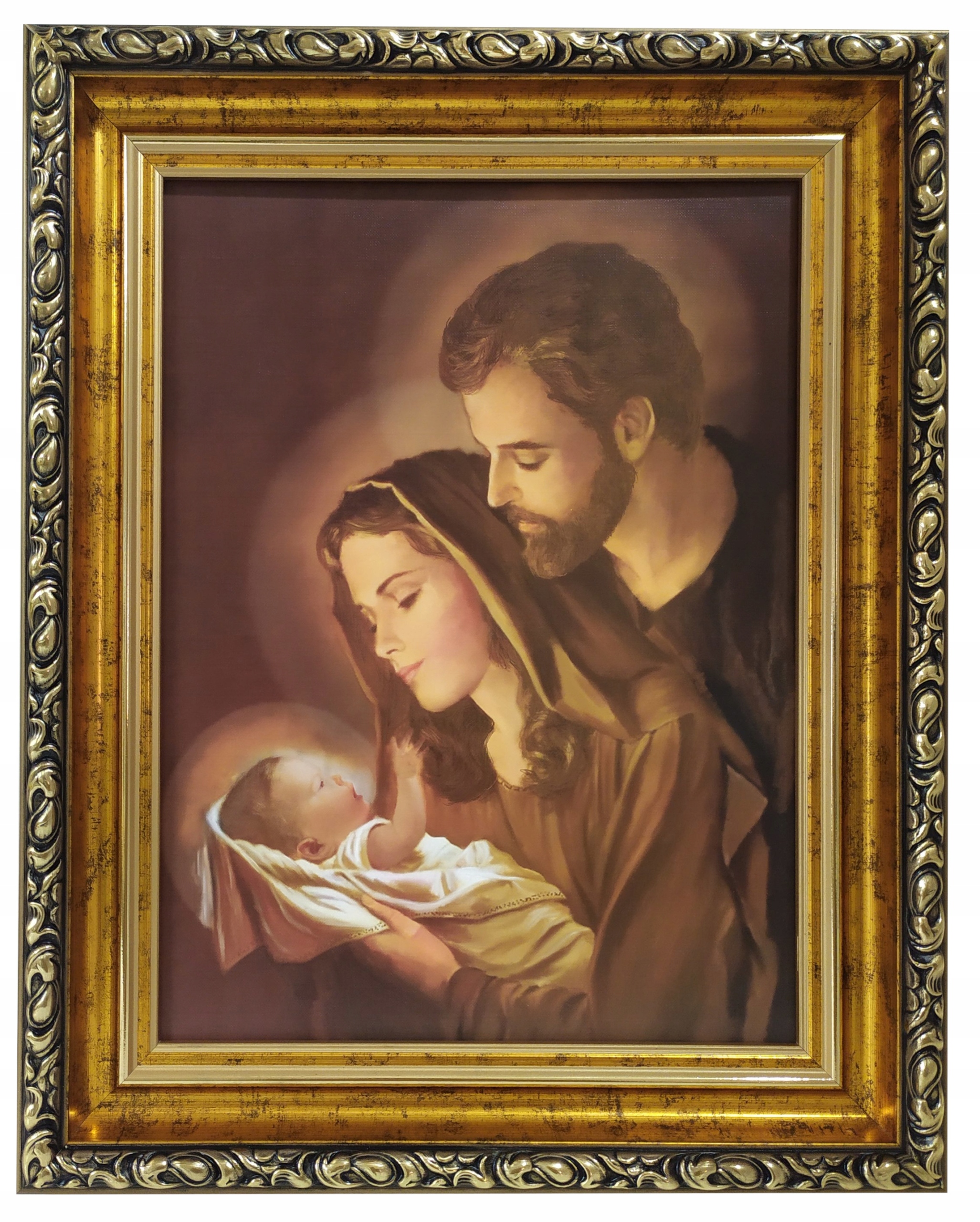 

Obraz Świętej Rodziny 40X50 Złota Rama Jezu Józef