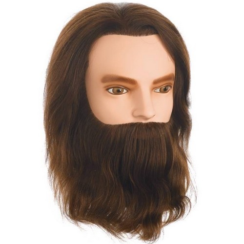 Sibel Karl Kadeřnická Hlava Tréninková Pánská S Vousy Světle Hnědá 25 CM