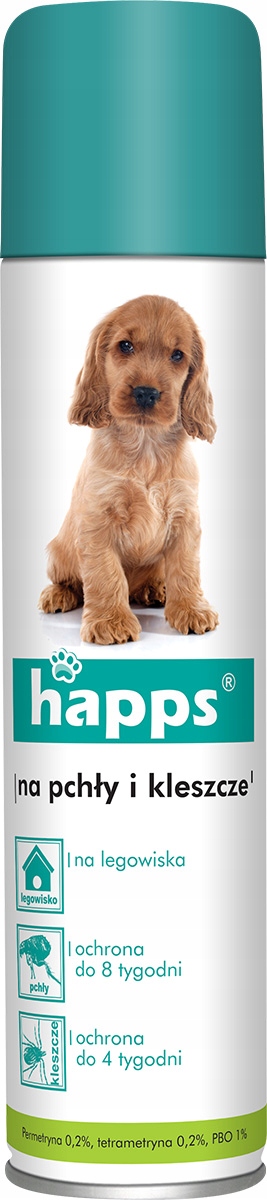 

Happs Spray na pchły i kleszcze dla psów, 250ml