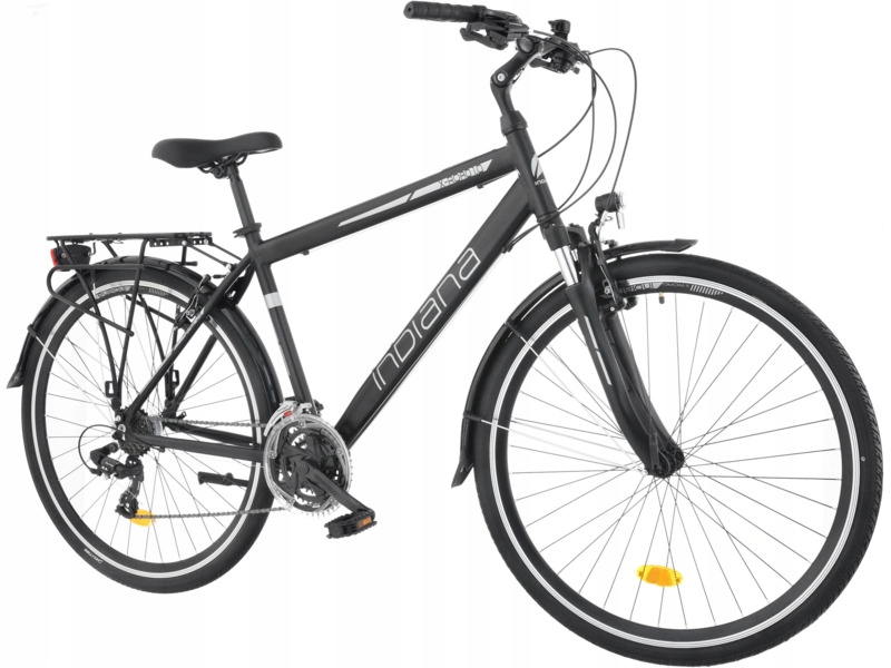 Rower trekkingowy Indiana X-Road 1.0 M19 28 cali męski Czarno-szary