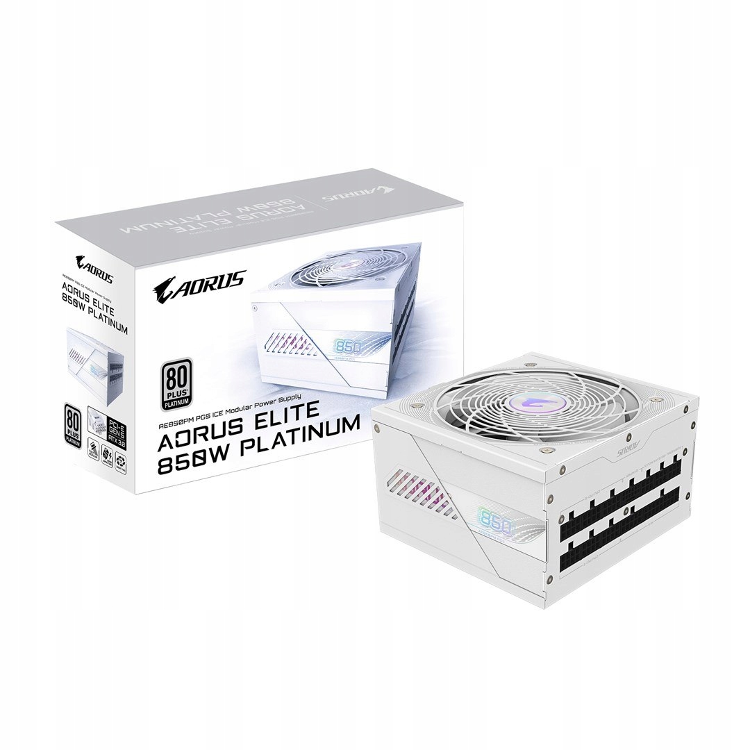 Zasilacz Gigabyte Aorus Elite Platinum Atx 3.1 Ice 850W