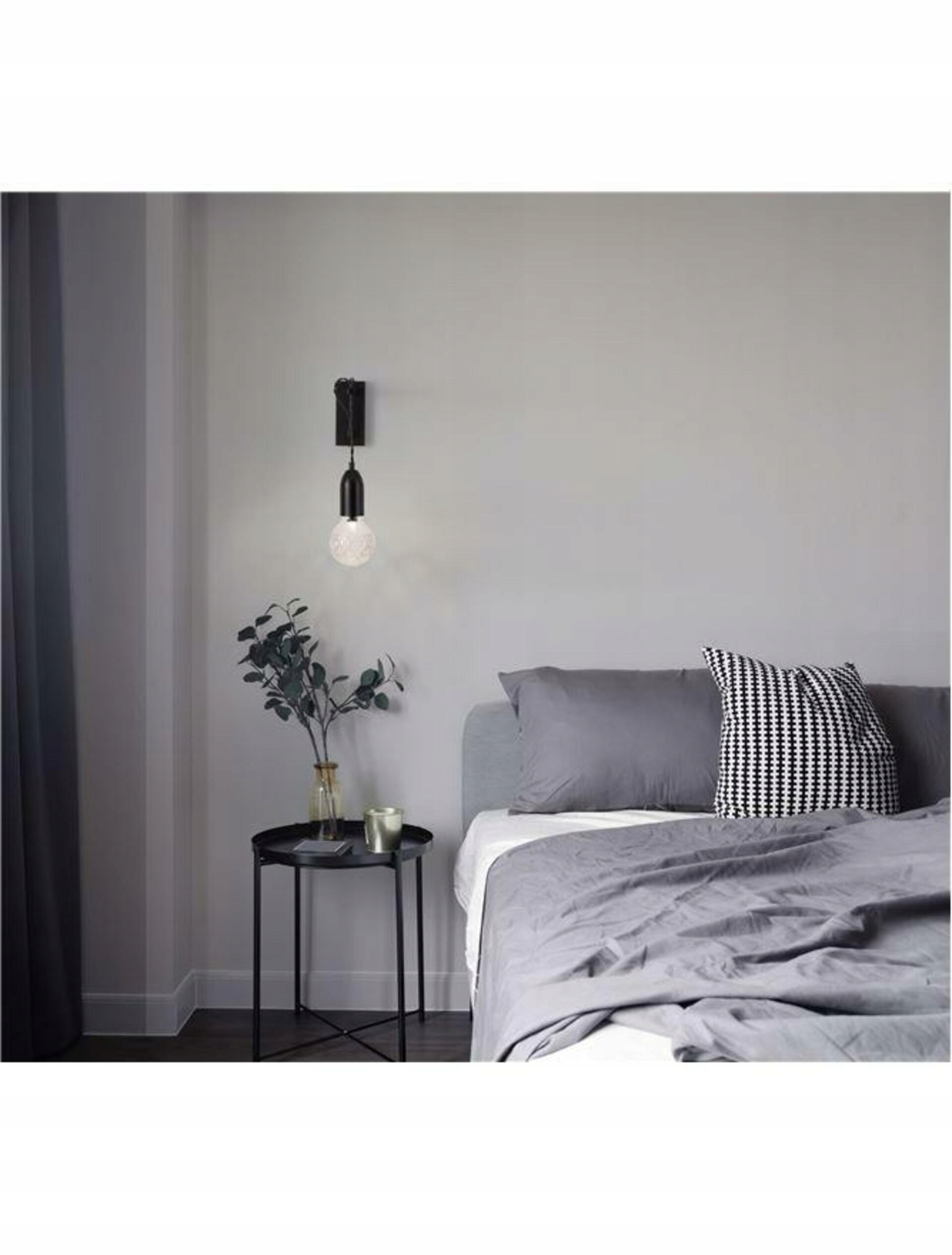 Nova Luce nástenné svietidlo Veda čierny kov a číre sklo G9 1x6W 230V IP20 be