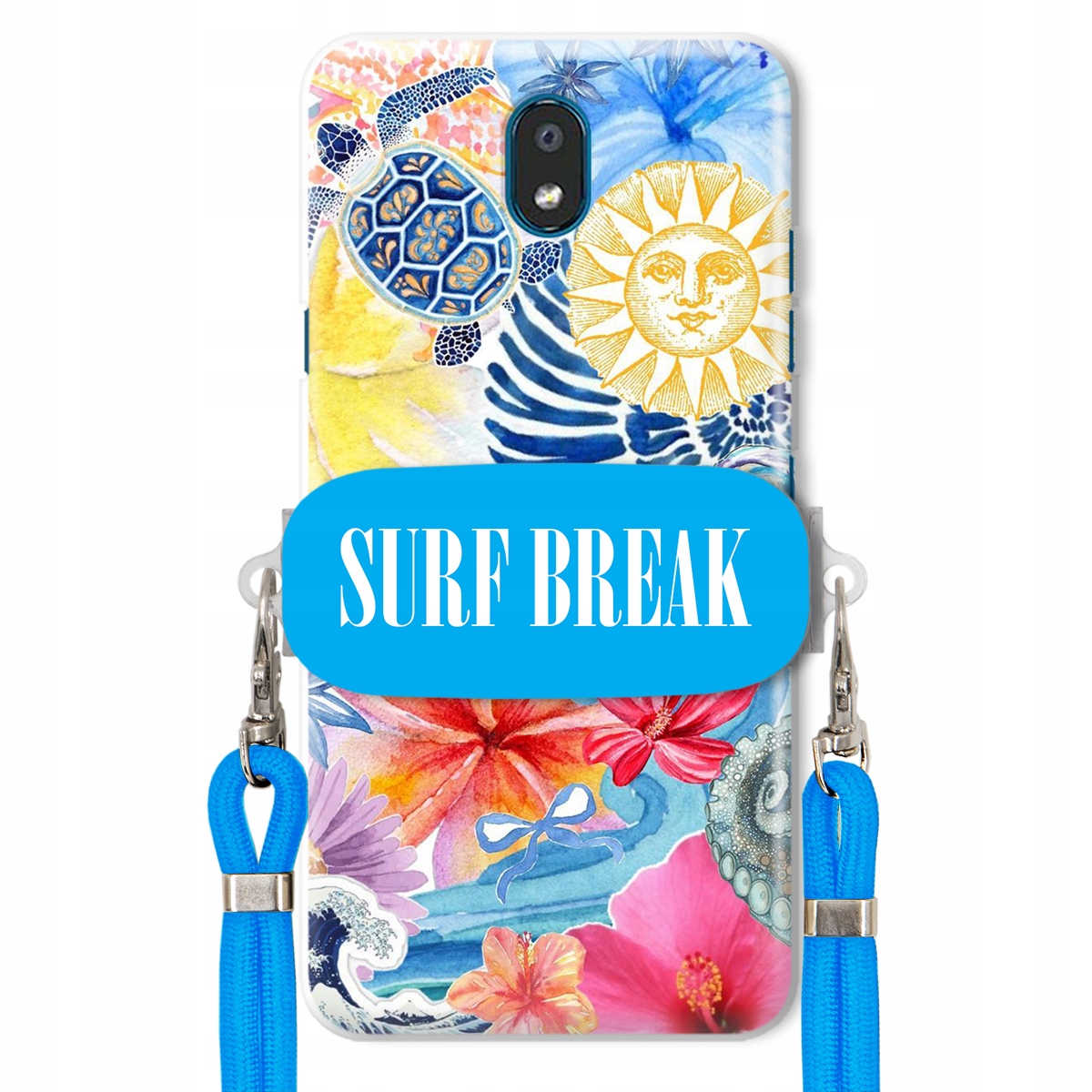 Puzdro pre Lg K30 2019 Modrá Crossbody šnúra držiak Surf Break Lata