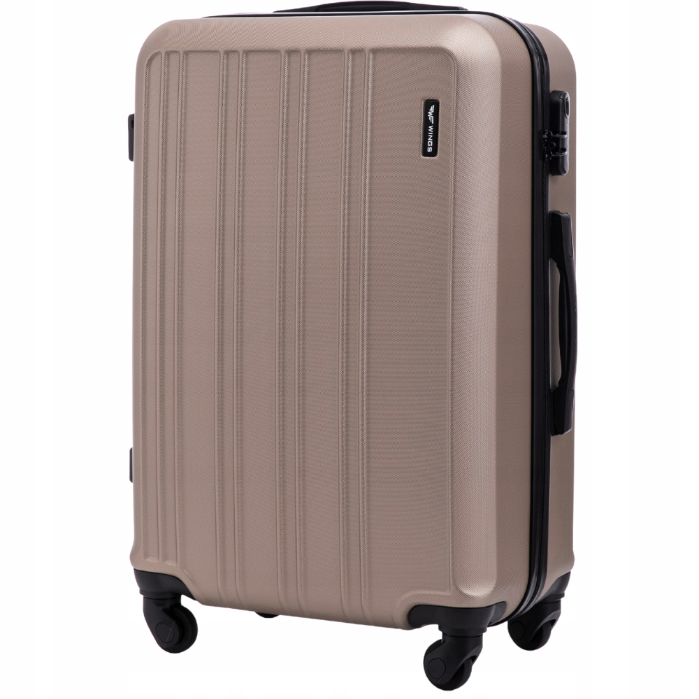 Cestovní kufr XL na dovolenou, 4 kolečka, Abs, šifrovaný zámek Wings