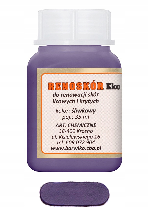 

Renoskór Farba Lakier Do Skóry Śliwkowy 30 ml