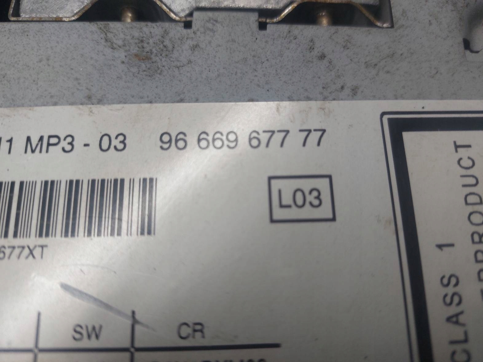 RADIO ODTWARZACZ CITROEN C4 e 9666967777