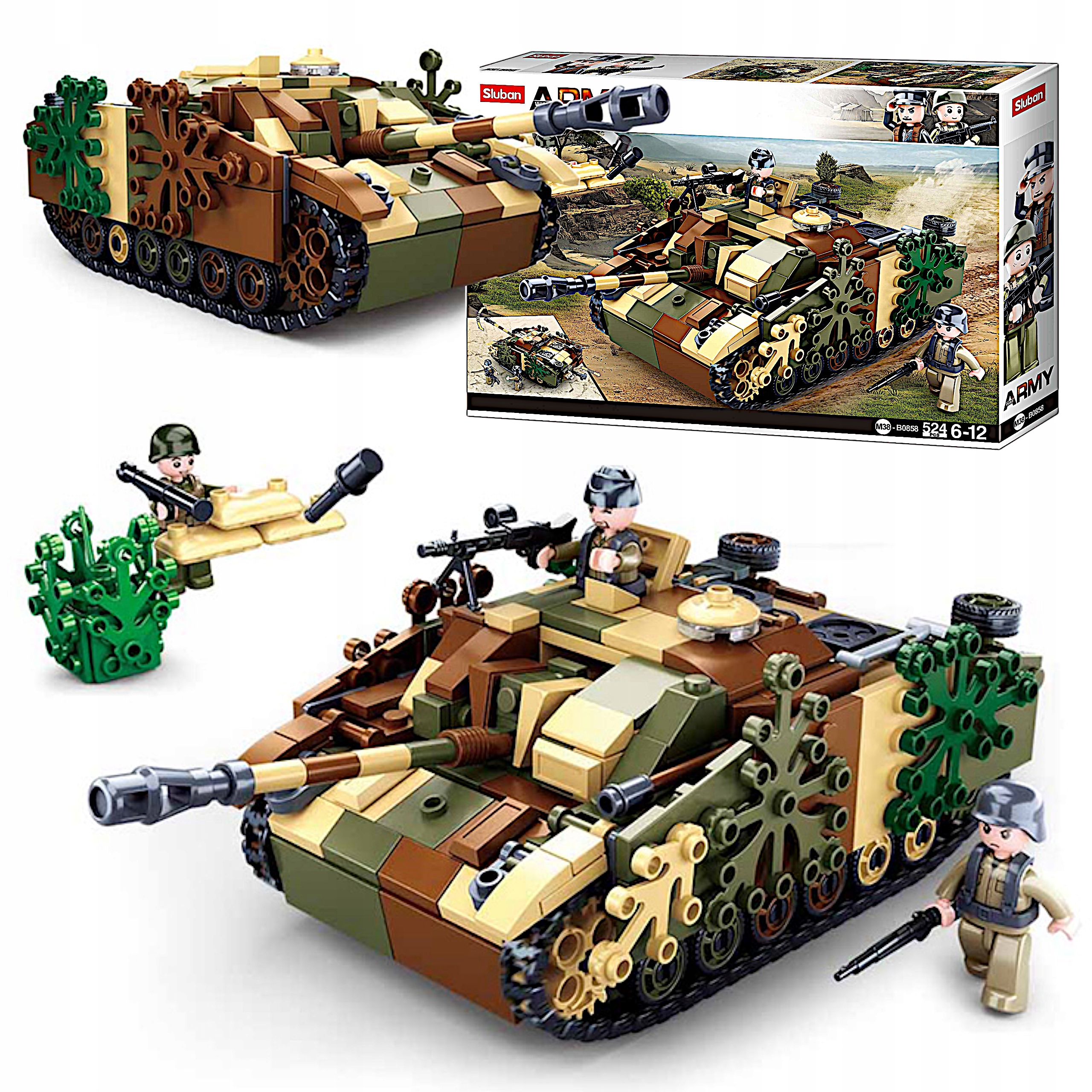 

Klocki Wojsko Czołg Niszczyciel Czołgów StuG III