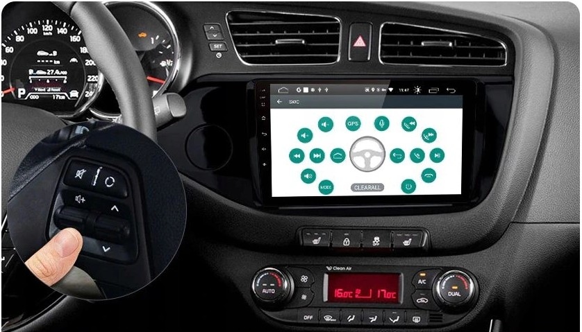 Radio 9' ANDROID KIA CEED GPS WiFi PL 6/128 LTE SIM Komunikacja Bluetooth GPS Wi-Fi