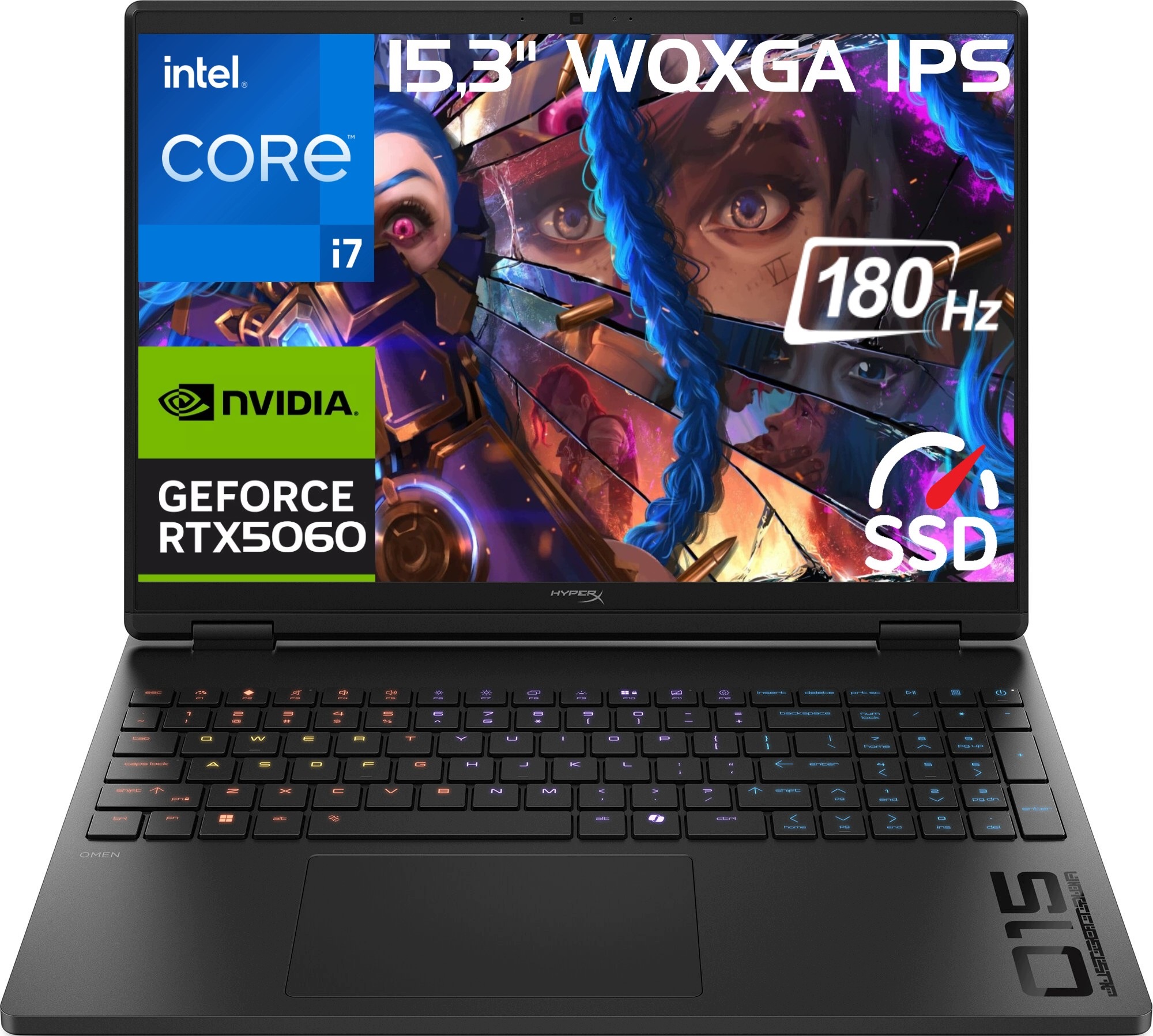 Laptop Hp HyperX Omen i7-14650HX 15,3' 180Hz DDR5 24GB Ssd 2TB Rtx 5060 W11