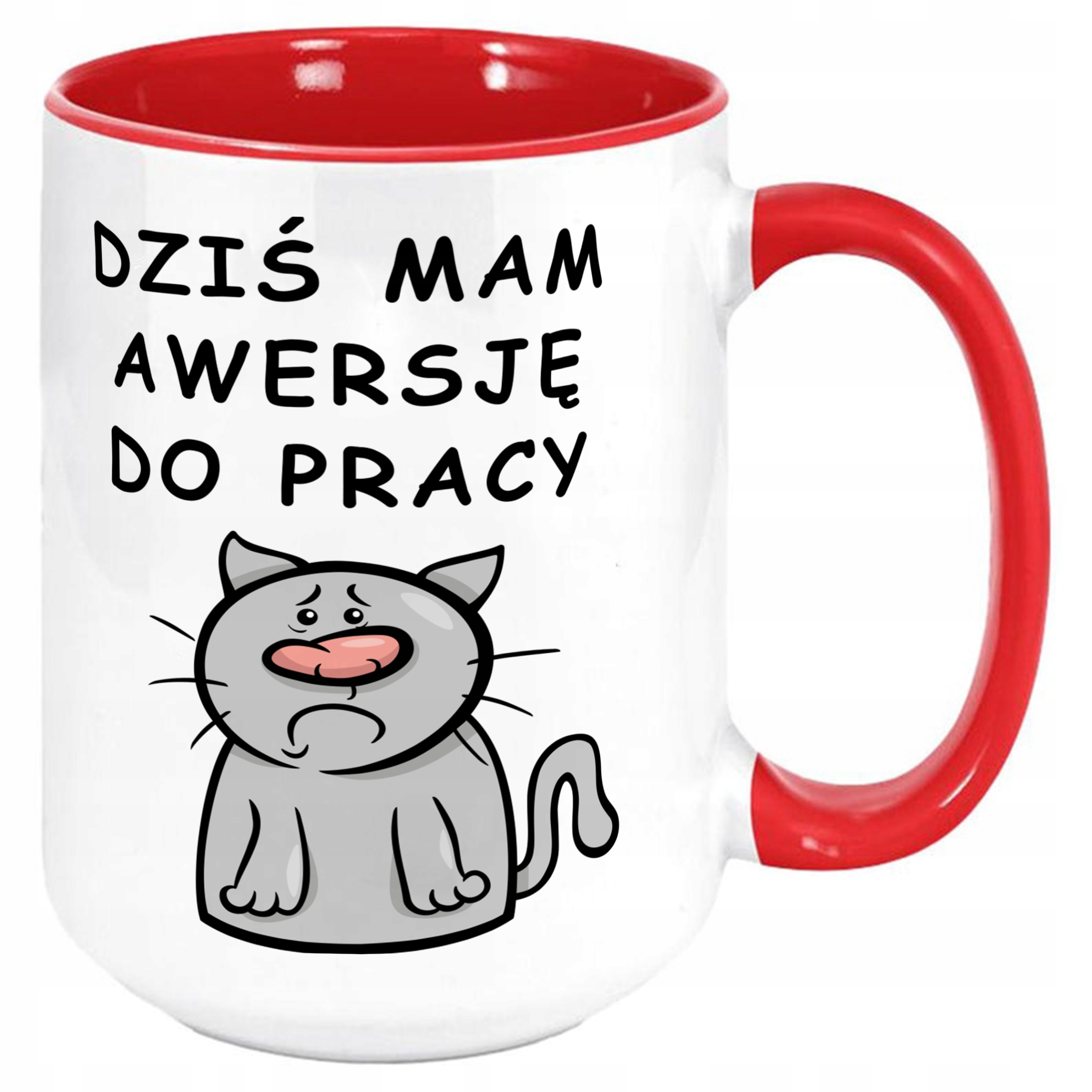 

Duży Kubek Ucho Wnętrze Czerw 440ml Do Pracy 54